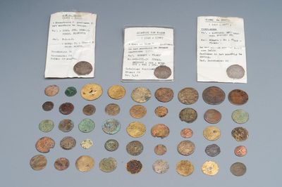 Een diverse collectie munten, 14e eeuw en later