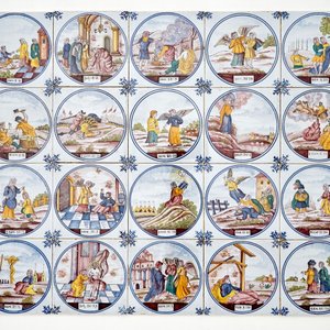 Een diverse collectie vnl. Nederlandse tegels, w.o. met bijbels decor, 18/20e eeuw — foto 3