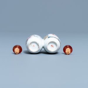 Een dubbele Chinese famille rose snuiffles, 19e eeuw — foto 6