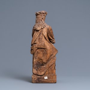 Een eikenhouten figuur van Christus op de koude steen, Vlaanderen, vroeg 16e eeuw — foto 4