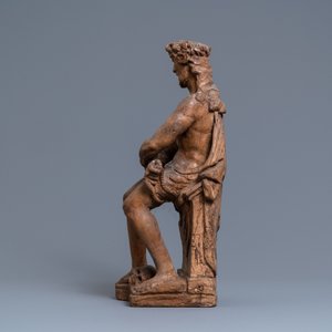 Een eikenhouten figuur van Christus op de koude steen, Vlaanderen, vroeg 16e eeuw — foto 5