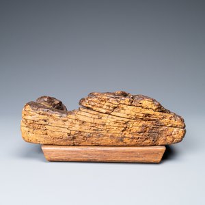 Een eikenhouten groep met twee vrouwen in een rotsachtig landschap, ca. 1500 — foto 6