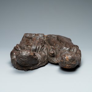 Een eikenhouten retabelfragment met twee figuren, Vlaanderen, 1e helft 16e eeuw — foto 5