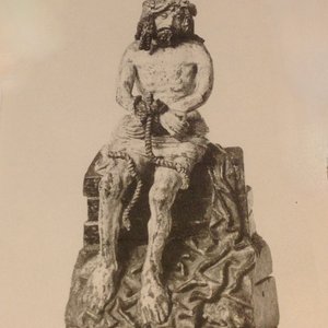 Een eikenhouten sculptuur van Christus op de koude steen, Brussel, ca. 1500 — foto 8