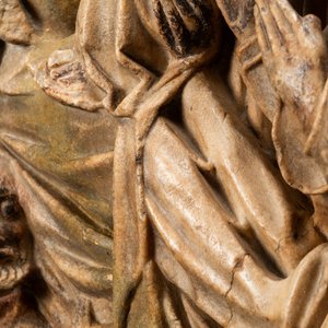 Een Engels albasten reliëf met 'De aanbidding der koningen', Nottingham, 15e eeuw — foto 14