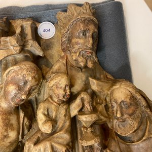 Een Engels albasten reliëf met 'De aanbidding der koningen', Nottingham, 15e eeuw — foto 27