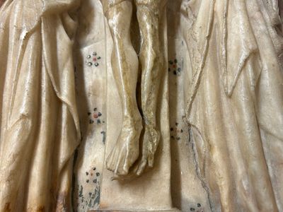 Een Engels albasten reliëf met 'De kruisiging', Nottingham, 15e eeuw — foto 11