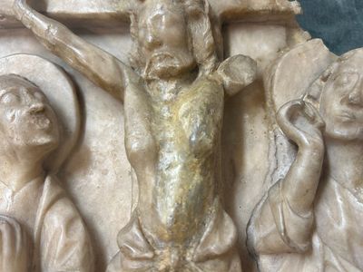 Een Engels albasten reliëf met 'De kruisiging', Nottingham, 15e eeuw — foto 5