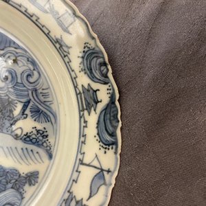 Een fijn Chinees blauw-wit bord met een hert, Wanli — foto 5