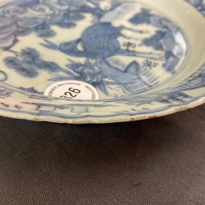 Een fijn Chinees blauw-wit bord met een hert, Wanli — foto 10