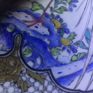 Een fijn Chinees famille rose en grisaille eierschaal bord met een fazant, Yongzheng — foto 11