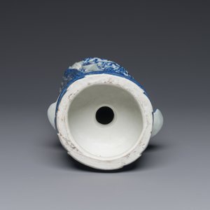 Een fijne Chinese blauw-witte Boddhisattva, Xue Chang Sen 薛長森 zegelmerk, Republiek — foto 3