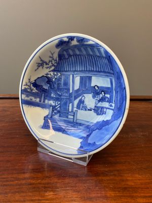 Een fijne Chinese blauw-witte schotel, Kangxi merk en periode — foto 2