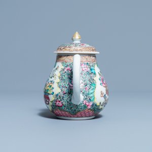Een fijne Chinese famille rose theepot met deksel, Yongzheng — foto 3
