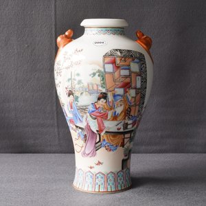 Een fijne Chinese famille rose vaas met vleermuizen, zegelmerk, Republiek, 20e eeuw — foto 14