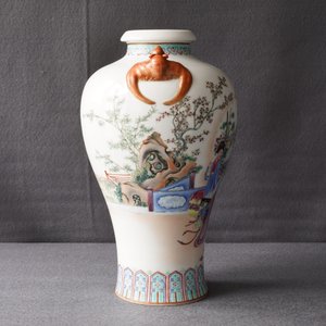 Een fijne Chinese famille rose vaas met vleermuizen, zegelmerk, Republiek, 20e eeuw — foto 15