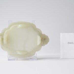 Een fijne Chinese kom in witte jade op houten voet, Kangxi — foto 14