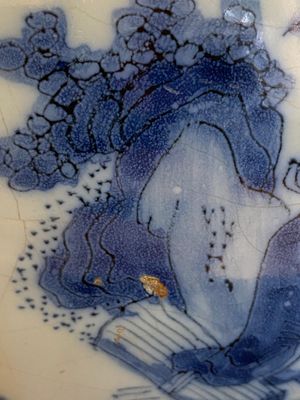 Een fijne octagonale blauw-witte Delftse chinoiserie vaas, eind 17e eeuw — foto 11
