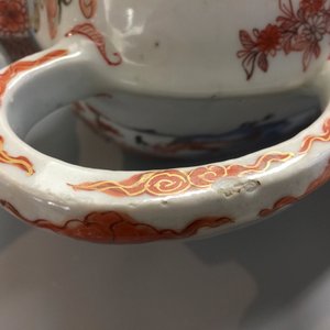 Een fraai paar grote Chinese Imari-stijl theepotten met deksels, Kangxi — foto 10