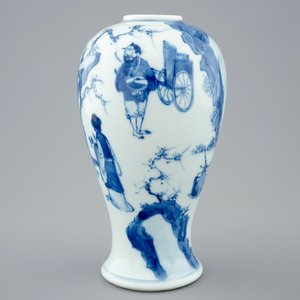 Een fraaie Chinese blauw-witte vaas, Kangxi — foto 4
