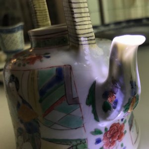 Een fraaie Chinese famille verte theepot met deksel, Kangxi — foto 8