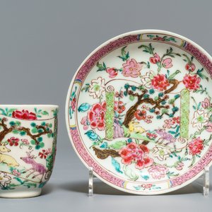Een fraaie collectie Chinees famille rose theegoed, Yongzheng/Qianlong — foto 2
