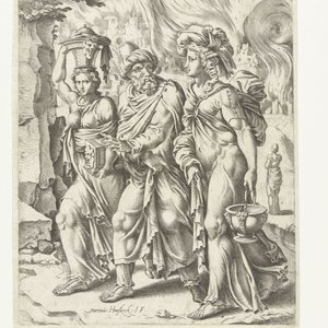 Een fragment van een tegeltableau, Antwerpen, Atelier Franchois Frans, ca. 1550 — foto 12
