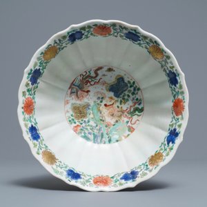 Een gelobde Chinese famille verte kom, Kangxi — foto 5