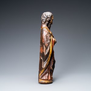 Een gepolychromeerde houten figuur van Petrus, Frankrijk, 16e eeuw — foto 5
