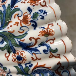 Een geribde Delftse kasjmier palet kom met ornamentdecor, ca. 1700 — foto 15