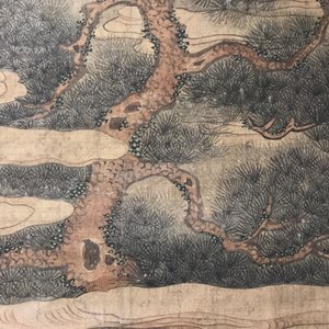 Een gesigneerde Chinese rolschildering op zijde met een tuinscène, 18/19e eeuw — foto 30