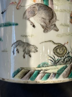 Een gevarieerde collectie Chinees famille rose en verte porselein, 18/19e eeuw — foto 19