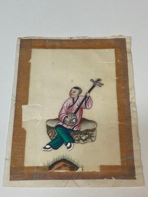 Een gevarieerde verzameling Chinese rijstpapier schilderingen met figuren, Canton, 19e eeuw — foto 34