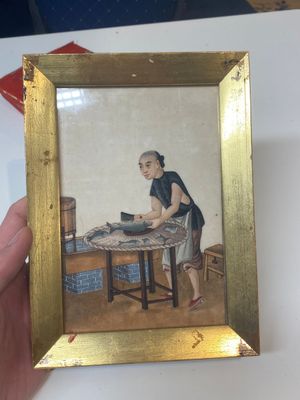 Een gevarieerde verzameling Chinese rijstpapier schilderingen met figuren, Canton, 19e eeuw — foto 54