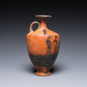 Een Griekse Attische 'zwarte figuren' lekythos, 6e eeuw v.C. — foto 2