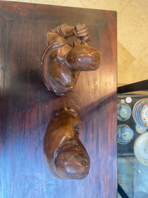 Een groep Chinese buxushouten sculpturen van 18 Luohan, 20e eeuw — foto 19