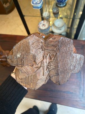 Een groep Chinese buxushouten sculpturen van 18 Luohan, 20e eeuw — foto 39