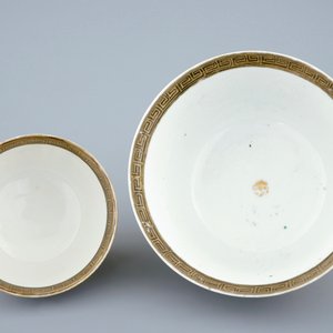 Een groep fijn Chinees exportporselein met mandarijns decor, Qianlong — foto 5