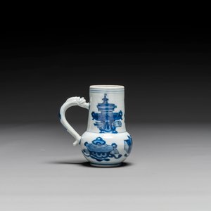 Een groep van zes stukken Chinees blauw-wit porselein, Kangxi — foto 10