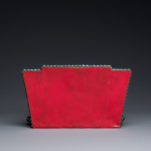 Een groot 'Bhairava' masker in deels filigraan zilver met inlegwerk van halfedelstenen, Tibet of Nepal, 19e eeuw — foto 6