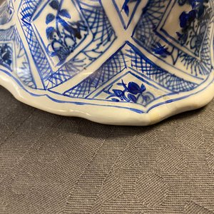 Een groot Chinees blauw-wit vijfdelig kaststel, Kangxi — foto 19