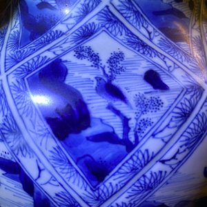 Een groot Chinees blauw-wit vijfdelig kaststel, Kangxi — foto 43