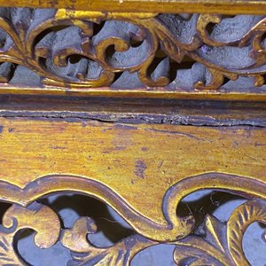 Een groot Chinees verguld houten scherm voor de Straits of Peranakan markt, 19e eeuw — foto 23