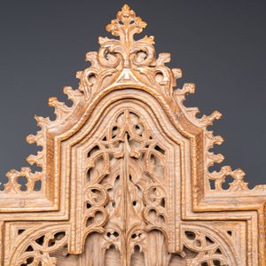 Een groot eikenhouten retabel: 'Presentatie in de tempel', Noord Frankrijk, eerste kwart 16e eeuw — foto 3
