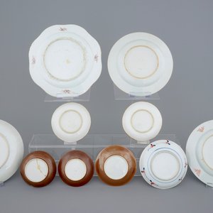 Een groot lot Chinees famille rose, Imari en capucijner porselein, Qianlong, 18e eeuw — foto 2