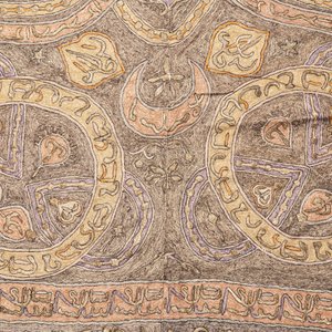 Een groot Ottomaans met verzilverde en vergulde metaaldraad belegd linnen doek, Turkije, 19/20e eeuw — foto 9