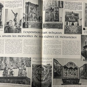 Een groot Spaans verguld en gepolychromeerd houten triptiekretabel met Johannes de Doper, de Maagd Maria en Sint-Rochus, 1e helft 16e eeuw — foto 6