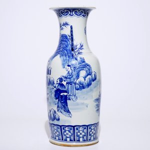 Een grote blauw-witte Chinese vaas met Liu Hai en de pad, 20e eeuw — foto 3