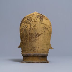 Een grote bronzen figuur van Ganesha, India, 19/20e eeuw — foto 3