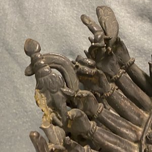 Een grote bronzen groep van Mahakala met Yab-Yum, Tibet, 19e eeuw — foto 33